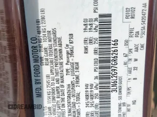2016 Lincoln MKZ с VIN 3LN6L2G97GR626166, выставлен на аукционе Copart как лот 59306935 с пробегом 142 032 миль миль и Списание • Salvage title. История ставок и продаж доступна на DreamBid. Изображение 13.