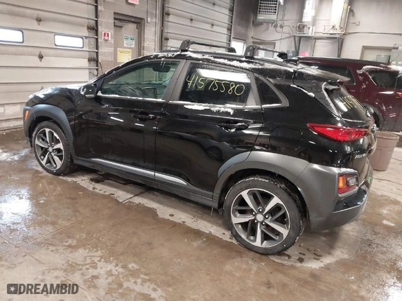 2020 Hyundai Kona Ultimate with VIN KM8K5CA51LU493783, listed as a IAAI auction lot 41575580 with 93,027 mi miles. Bid and sale history available at carsss.com. Image 3.