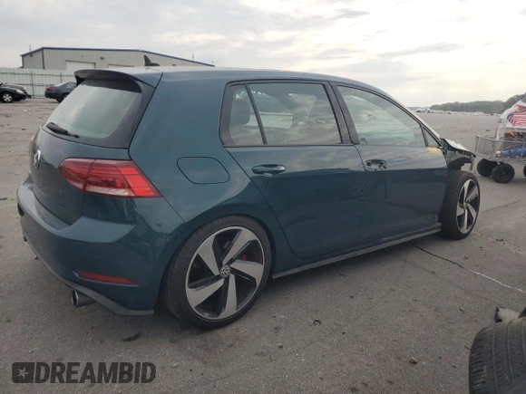 2018 Volkswagen Golf GTI S with VIN 3VW547AU1JM290412, listed as a Copart auction lot 58923474 with 60,737 mi miles and Salvage Title. Bid and sale history available at carsss.com. Image 3.