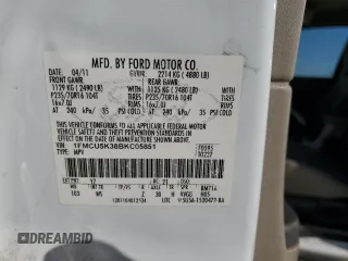 2011 Ford Escape Hybrid с VIN 1FMCU5K38BKC05851, выставлен на аукционе Copart как лот 53188835 с пробегом 214 360 миль миль и Чистый • Clean title. История ставок и продаж доступна на DreamBid. Изображение 13.