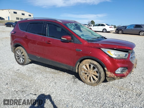 2017 Ford Escape Titanium with VIN 1FMCU0JDXHUD15309, listed as a Copart auction lot 46762215 with Not Provided miles and Salvage Title. Bid and sale history available at carsss.com. Image 4.