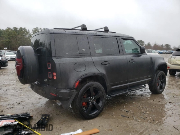 2023 Land Rover Defender X with VIN SALEXEEU8P2111784, listed as a Copart auction lot 49658795 with 25,844 mi miles and Salvage title. Bid and sale history available at DreamBid. Image 3.