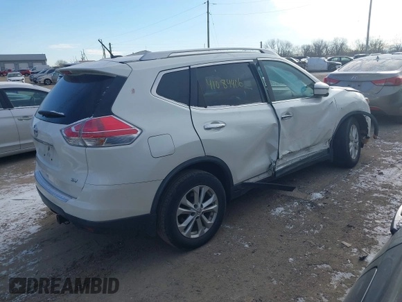 2016 Nissan Rogue S with VIN KNMAT2MT1GP648671, listed as a IAAI auction lot 41084406 with 97,275 mi miles and . Bid and sale history available at DreamBid. Image 4.
