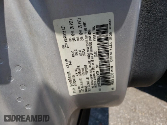 2006 Dodge Dakota ST with VIN 1D7HE28K26S694375, listed as a Copart auction lot 65955414 with 248,546 mi miles and Salvage Title. Bid and sale history available at carsss.com. Image 12.