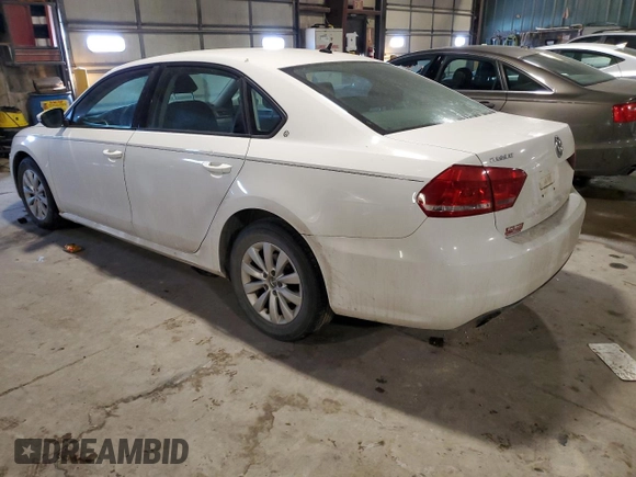 2012 Volkswagen Passat S w/Appearance with VIN 1VWAP7A30CC016829, listed as a Copart auction lot 46309985 with 156,566 mi miles and Salvage Title. Bid and sale history available at carsss.com. Image 2.