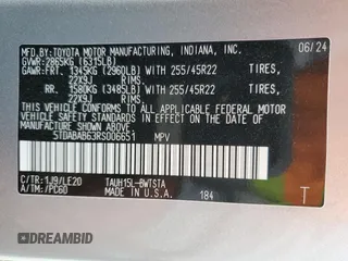 2024 Lexus TX 500h F Sport Premium z VIN 5TDABAB63RS006651, wystawiony jako Copart lot #49922905 z przebiegiem 4 745 mil mil oraz Szkoda całkowita • Salvage title. Historia ofert i sprzedaży dostępna na DreamBid. Obrazek 16.