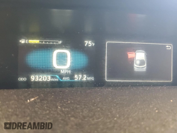 2021 Toyota Prius LE с VIN JTDKAMFP5M3186379, выставлен на аукционе Copart как лот 58527115 с пробегом 93 203 миль миль и Списание • Salvage title. История ставок и продаж доступна на DreamBid. Изображение 9.