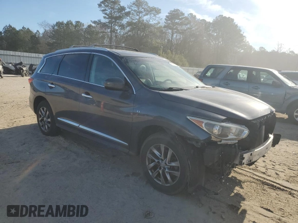 2014 Infiniti QX60 with VIN 5N1AL0MM9EC526329, listed as a Copart auction lot 47194075 with 153,174 mi miles and Salvage Title. Bid and sale history available at carsss.com. Image 4.