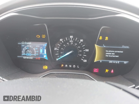 2015 Ford Fusion SE Hybrid with VIN 3FA6P0LU1FR289246, listed as a IAAI auction lot 41733229 with 125,195 mi miles. Bid and sale history available at carsss.com. Image 7.