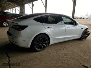 2018 Tesla Model 3 Long Range Battery with VIN 5YJ3E1EA7JF154634, listed as a Copart auction lot 53259305 with 0 mi miles and Salvage Title. Bid and sale history available at carsss.com. Image 3.