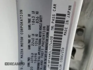 2020 Mazda 3 Premium Package with VIN JM1BPANM5L1174408, listed as a Copart auction lot 51709595 with 48,348 mi miles and Salvage Title. Bid and sale history available at carsss.com. Image 14.