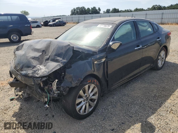 2018 Kia Optima EX with VIN 5XXGU4L39JG244603, listed as a Copart auction lot 60229675 with 123,677 mi miles and Salvage title. Bid and sale history available at DreamBid. Image 1.