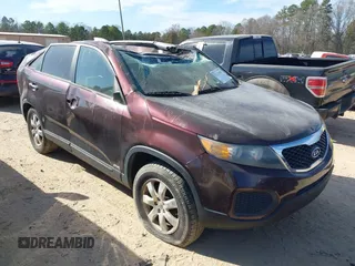 2012 Kia Sorento LX with VIN 5XYKTDA22CG267971, listed as a IAAI auction lot 41628962 with 170,195 mi miles. Bid and sale history available at carsss.com. Image 1.