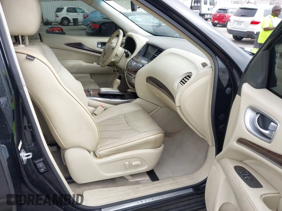 2013 Infiniti JX35 with VIN 5N1AL0MN7DC310972, listed as a IAAI auction lot 41859376 with 117,679 mi miles. Bid and sale history available at carsss.com. Image 5.