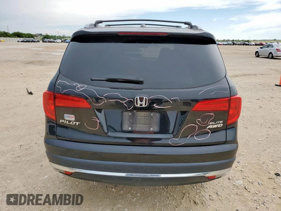 2017 Honda Pilot Elite with VIN 5FNYF6H0XHB047297, listed as a Copart auction lot 60731495 with 158,341 mi miles and Salvage title. Bid and sale history available at DreamBid. Image 6.