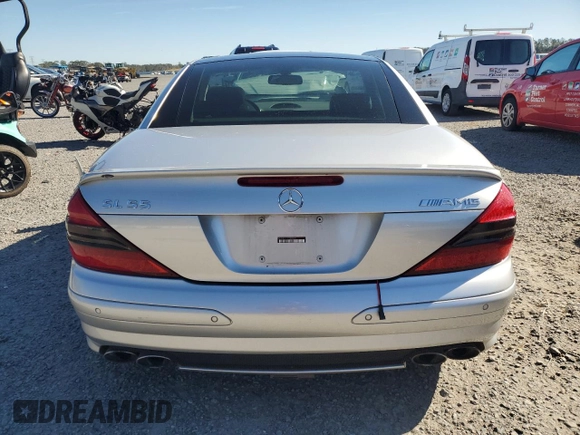 2005 Mercedes-Benz SL 55 AMG with VIN WDBSK74F15F089669, listed as a Copart auction lot 42180675 with Not provided miles and Salvage title. Bid and sale history available at DreamBid. Image 6.
