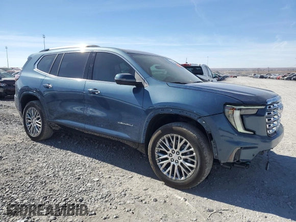 2025 GMC Acadia FWD Denali z VIN 1GKENLRS4SJ133150, wystawiony jako Copart lot #43420345 z przebiegiem 607 mil mil oraz Szkoda całkowita • Salvage title. Historia ofert i sprzedaży dostępna na DreamBid. Obrazek 4.