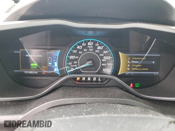 2013 Ford C-Max Energi SEL with VIN 1FADP5CU7DL557250, listed as a Copart auction lot 59852894 with 121,428 mi miles and Salvage Title. Bid and sale history available at carsss.com. Image 9.