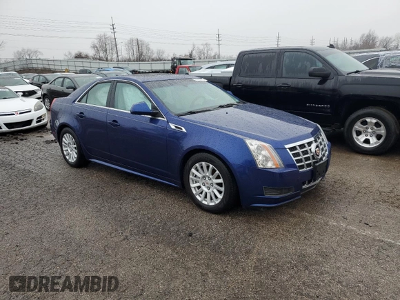 2013 Cadillac CTS Luxury with VIN 1G6DE5E54D0105721, listed as a Copart auction lot 37633874 with 71,341 mi miles and Salvage title. Bid and sale history available at DreamBid. Image 4.