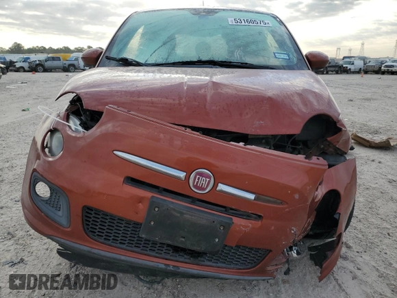 2015 FIAT 500 Sport with VIN 3C3CFFBR5FT648427, listed as a Copart auction lot 53160575 with 139,524 mi miles and Salvage Title. Bid and sale history available at carsss.com. Image 5.
