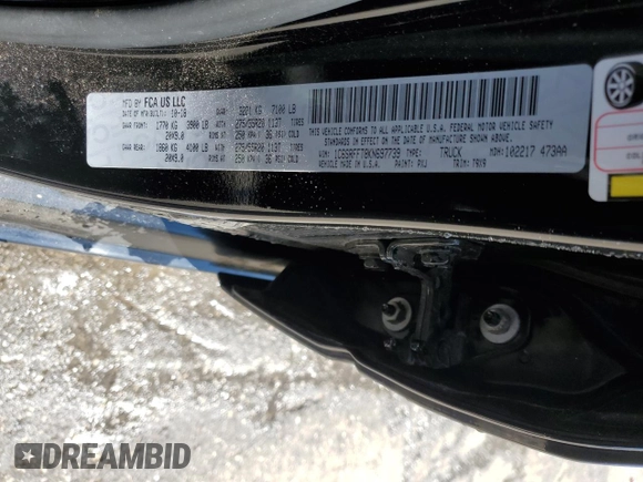 2019 Ram 1500 Big Horn with VIN 1C6SRFFT8KN697739, listed as a Copart auction lot 50511585 with 74,468 mi miles and Salvage title. Bid and sale history available at DreamBid. Image 26.