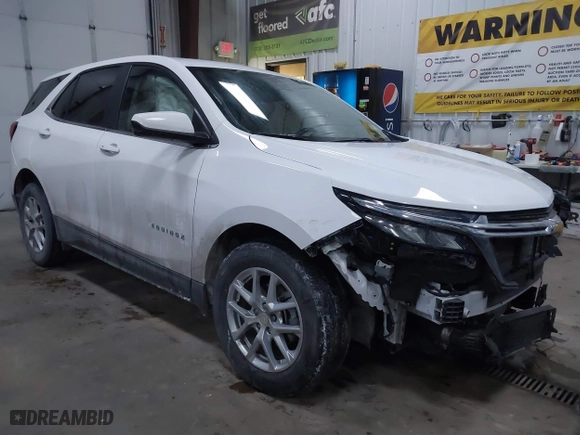2022 Chevrolet Equinox LT with VIN 3GNAXUEV5NL312893, listed as a IAAI auction lot 41571644 with 54,600 mi miles. Bid and sale history available at carsss.com. Image 1.
