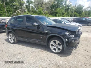 2012 BMW X3 28i with VIN 5UXWX5C56CL723153, listed as a Copart auction lot 52357795 with 93,916 mi miles and Salvage Title. Bid and sale history available at DreamBid. Image 4.