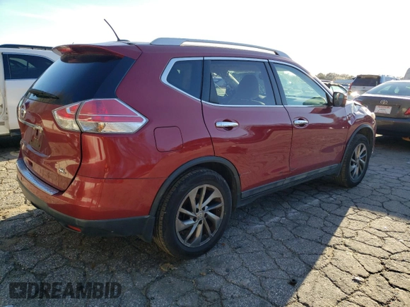 2015 Nissan Rogue SL with VIN 5N1AT2MT0FC832274, listed as a Copart auction lot 47627635 with 0 mi miles and Salvage Title. Bid and sale history available at carsss.com. Image 3.