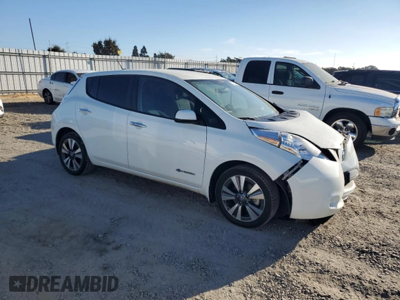 2017 Nissan LEAF SL with VIN 1N4BZ0CP4HC304763, listed as a Copart auction lot 73231214 with 80,287 mi miles and Salvage Title. Bid and sale history available at carsss.com. Image 4.
