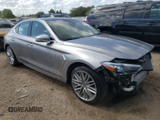 2021 Genesis G70 2.0T with VIN KMTG34LA0MU075248, listed as a Copart auction lot 59276124 with 14,240 mi miles and Salvage Title. Bid and sale history available at carsss.com. Image 4.