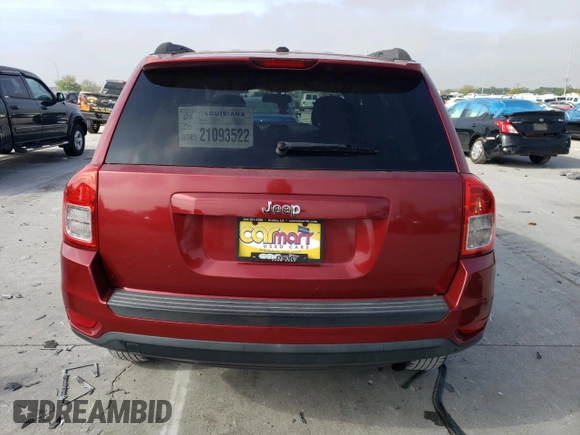 2012 Jeep Compass Sport with VIN 1C4NJCBA5CD678721, listed as a Copart auction lot 50605465 with 204,527 mi miles and Salvage Title. Bid and sale history available at carsss.com. Image 6.