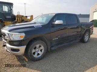 2022 Ram 1500 Big Horn z VIN 1C6RRFFG1NN470804, wystawiony jako Copart lot #59092555 z przebiegiem 74 106 mil mil oraz Szkoda całkowita • Salvage title. Historia ofert i sprzedaży dostępna na DreamBid. Obrazek 1.
