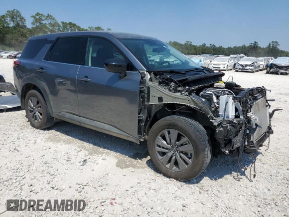 2024 Nissan Pathfinder S with VIN 5N1DR3AA9RC225749, listed as a Copart auction lot 68127344 with 12,636 mi miles and Clean title. Bid and sale history available at DreamBid. Image 4.