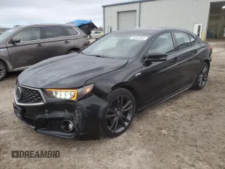 2019 Acura TLX w/A-Spec Pkg with VIN 19UUB3F6XKA005021, listed as a Copart auction lot 46462965 with 84,381 mi miles and Salvage title. Bid and sale history available at DreamBid. Image 1.