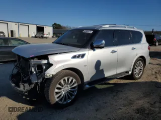 2017 Infiniti QX80 with VIN JN8AZ2NFXH9644989, listed as a Copart auction lot 46982475 with 129,646 mi miles and Clean Title. Bid and sale history available at carsss.com. Image 1.