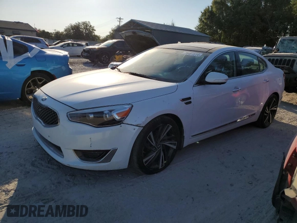 2016 Kia Cadenza Premium with VIN KNALN4D7XG5214453, listed as a Copart auction lot 76491514 with 156,231 mi miles and Clean Title. Bid and sale history available at carsss.com. Image 1.