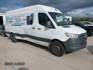 2023 Mercedes-Benz Sprinter Cargo with VIN W1Y40CHY0PT160400, listed as a IAAI auction lot 41053500 with 31,226 mi miles and . Bid and sale history available at carsss.com. Image 1.