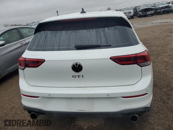 2022 Volkswagen Golf GTI S with VIN WVWG87CD7NW177339, listed as a Copart auction lot 80329444 with 17,034 mi miles and Salvage Title. Bid and sale history available at carsss.com. Image 6.