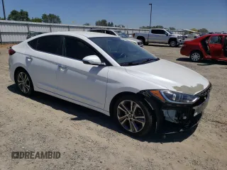 2017 Hyundai Elantra SE with VIN 5NPD84LF7HH091204, listed as a Copart auction lot 60545625 with 82,541 mi miles and Salvage title. Bid and sale history available at DreamBid. Image 4.
