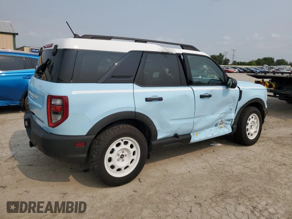 2024 Ford Bronco Sport Heritage with VIN 3FMCR9G68RRF41498, listed as a Copart auction lot 58862245 with 13,154 mi miles and Salvage title. Bid and sale history available at DreamBid. Image 3.