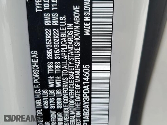 2023 Porsche Cayenne S с VIN WP1AB2AY3PDA14605, выставлен на аукционе Copart как лот 70424044 с пробегом 22 946 миль миль и Списание • Salvage title. История ставок и продаж доступна на DreamBid. Изображение 15.