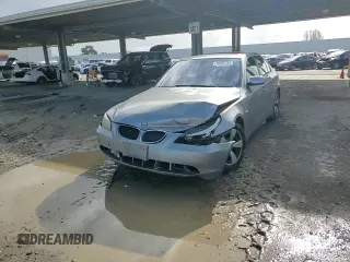 2004 BMW 5 Series 530i with VIN WBANA735X4B808964, listed as a Copart auction lot 49295755 with 143,316 mi miles and Salvage Title. Bid and sale history available at carsss.com. Image 10.