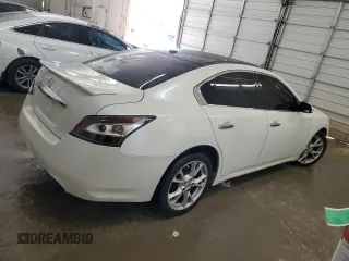 2014 Nissan Maxima SV with VIN 1N4AA5AP1EC453369, listed as a Copart auction lot 52077375 with 139,554 mi miles and Salvage Title. Bid and sale history available at DreamBid. Image 3.