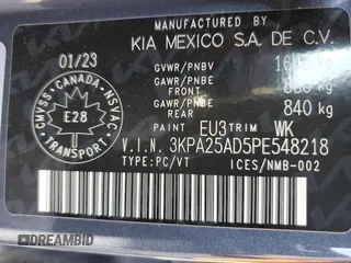 2023 Kia Rio S with VIN 3KPA25AD5PE548218, listed as a Copart auction lot 71808674 with 24,412 mi miles and Salvage Title. Bid and sale history available at DreamBid. Image 13.