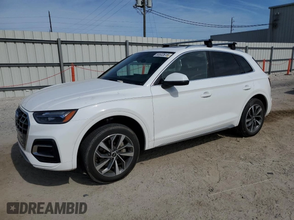 2021 Audi Q5 Premium Plus z VIN WA1BAAFY9M2116861, wystawiony jako Copart lot #55532615 z przebiegiem 68 239 mil mil oraz Nie do naprawy • Non repairable. Historia ofert i sprzedaży dostępna na DreamBid. Obrazek 1.