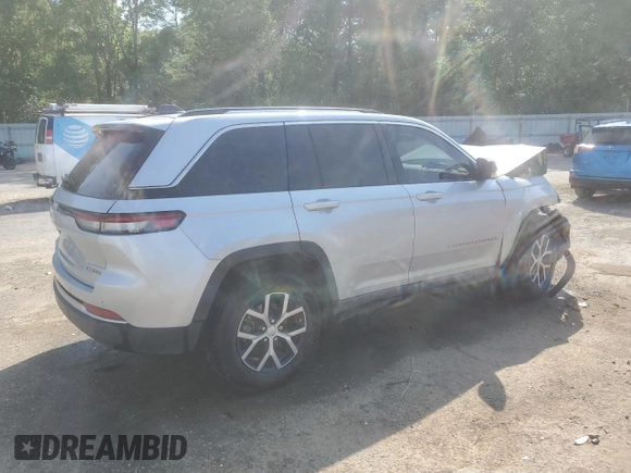 2023 Jeep Grand Cherokee Limited with VIN 1C4RJGBG1P8902983, listed as a Copart auction lot 53397875 with 35,288 mi miles and Salvage title. Bid and sale history available at DreamBid. Image 3.