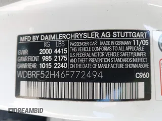 2006 Mercedes-Benz C 230 Sport z VIN WDBRF52H46F772494, wystawiony jako IAAI lot #42202080 z przebiegiem 92 364 mil mil oraz . Historia ofert i sprzedaży dostępna na DreamBid. Obrazek 9.
