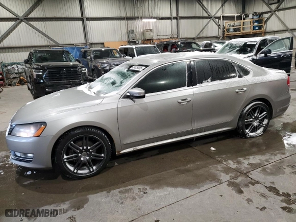 2013 Volkswagen Passat SEL Premium with VIN 1VWCM7A38DC114137, listed as a Copart auction lot 42429205 with 131,809 mi miles and Salvage Title. Bid and sale history available at carsss.com. Image 1.