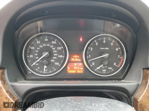 2008 BMW 3 Series 328i with VIN WBAWB33598P134468, listed as a Copart auction lot 51044185 with 100,000 mi miles and Salvage title. Bid and sale history available at DreamBid. Image 9.