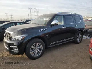 2016 Infiniti QX80 with VIN JN8AZ2NC2G9402542, listed as a Copart auction lot 80875914 with Not provided miles and Salvage title. Bid and sale history available at DreamBid. Image 1.